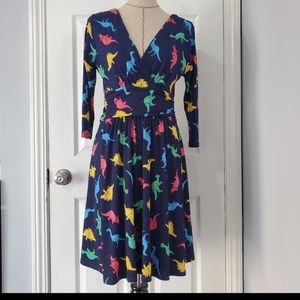 Modcloth Jessy B Dinosaur Dress Size Large